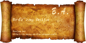 Brázay Anita névjegykártya